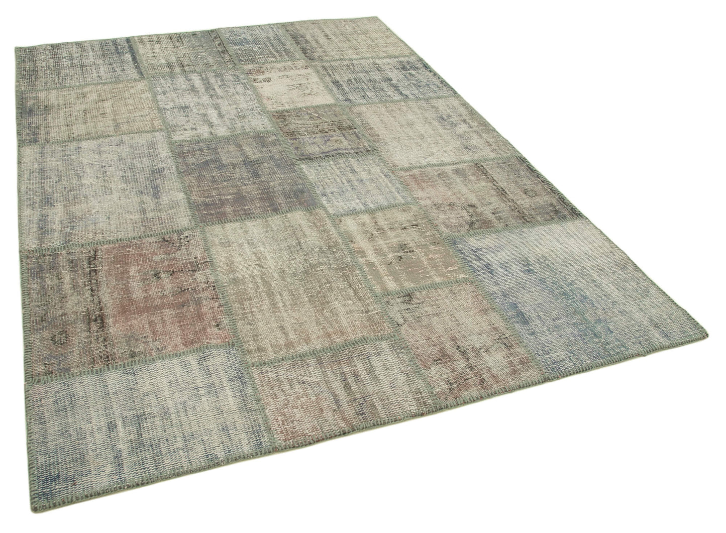 6x8 Grey Patchwork Rug - 31869