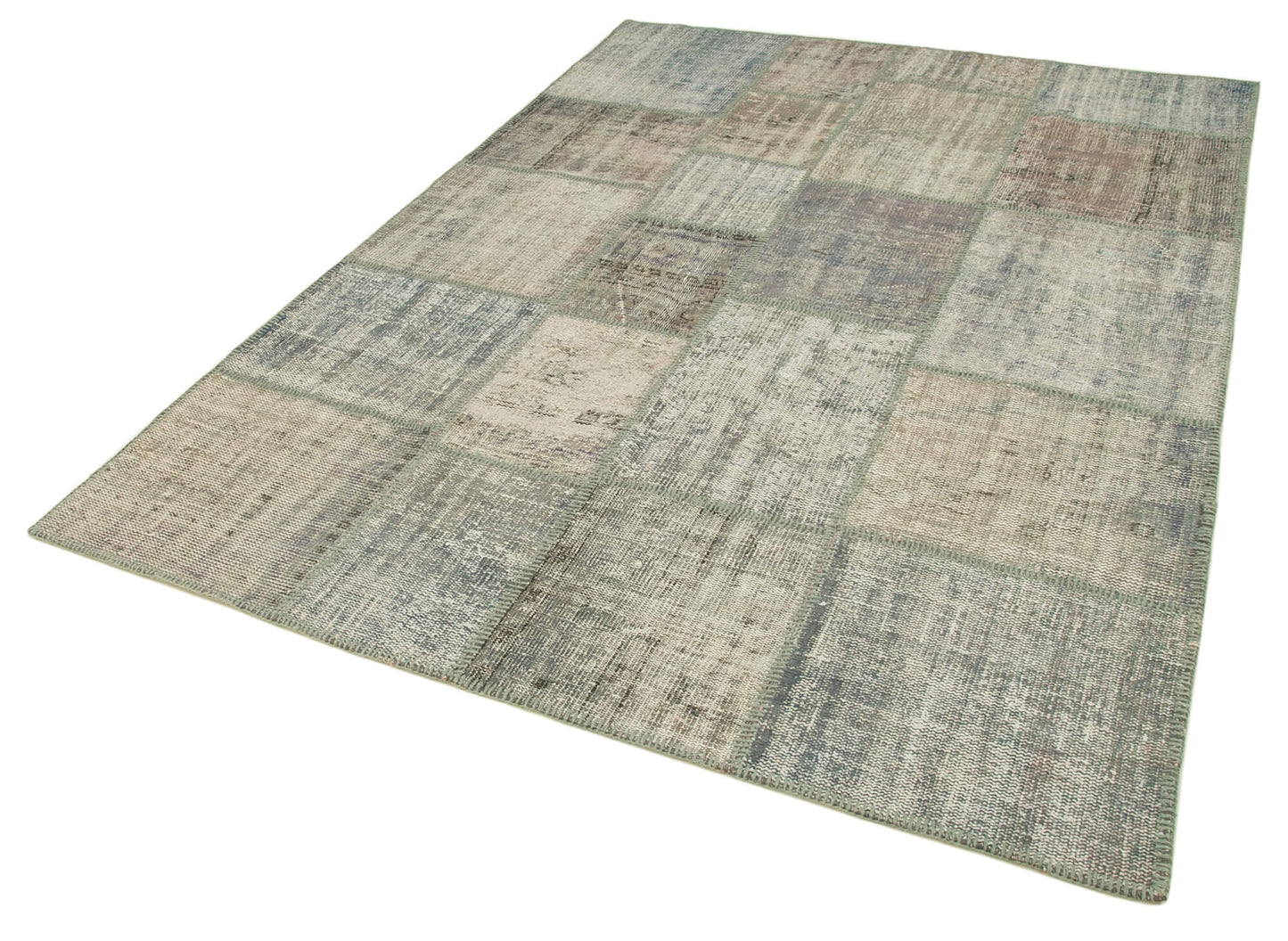 6x8 Grey Patchwork Rug - 31869