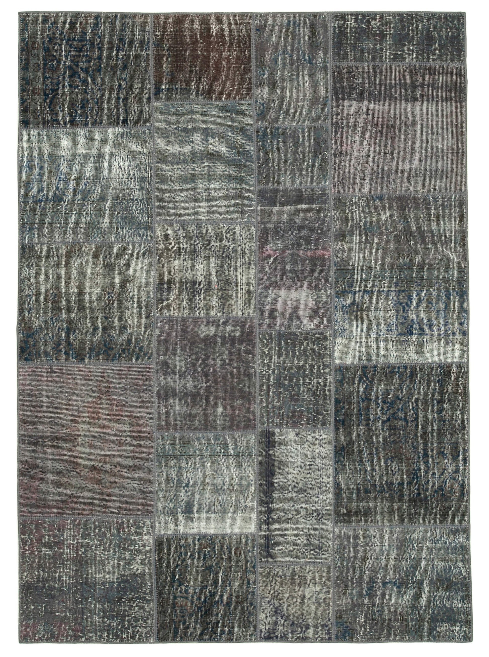 6x8 Grey Patchwork Rug - 31870