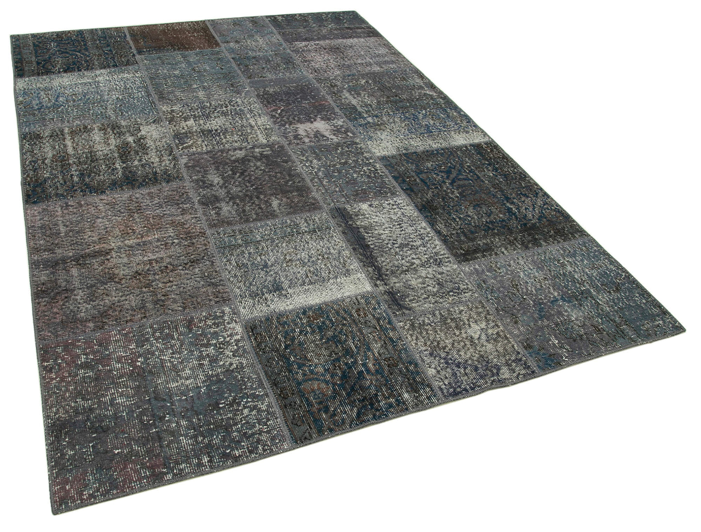 6x8 Grey Patchwork Rug - 31870