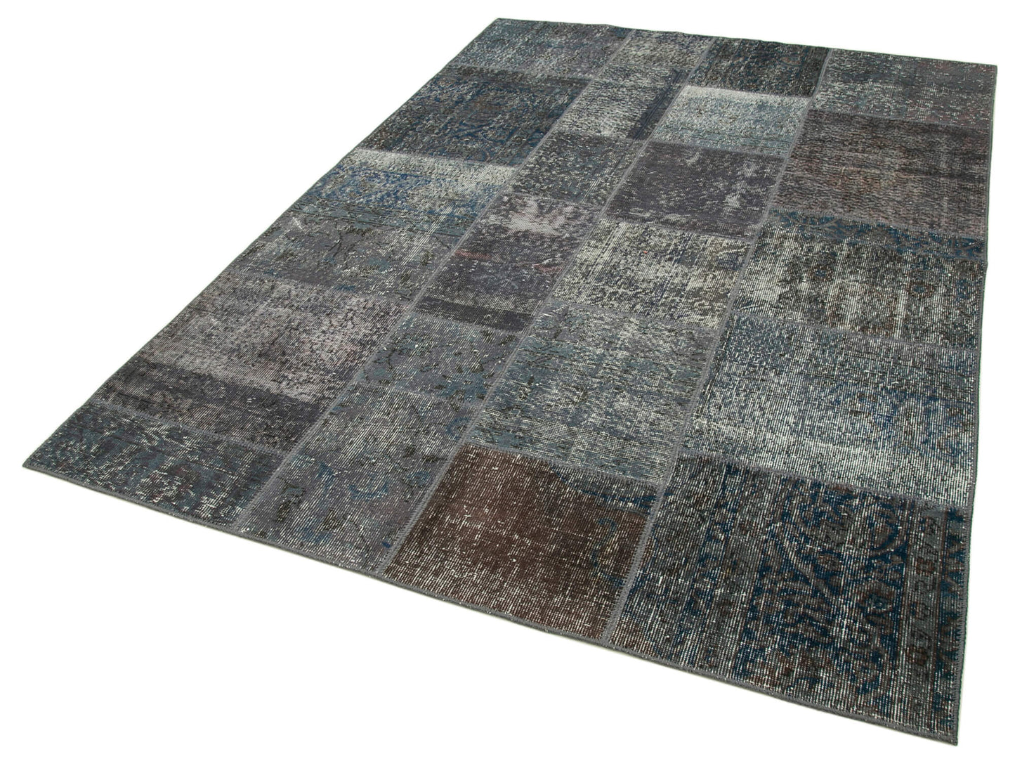 6x8 Grey Patchwork Rug - 31870