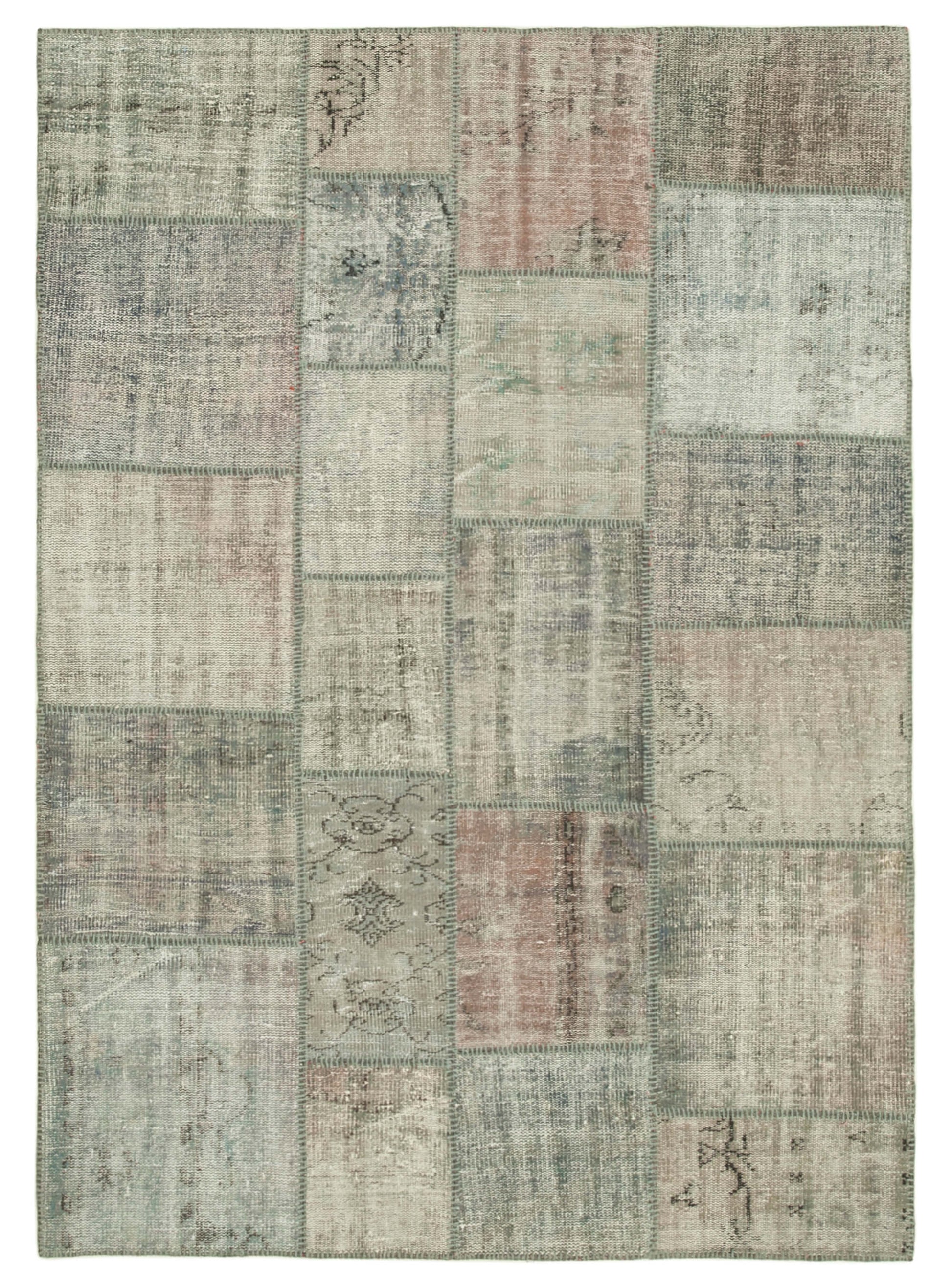 6x8 Grey Patchwork Rug - 31871