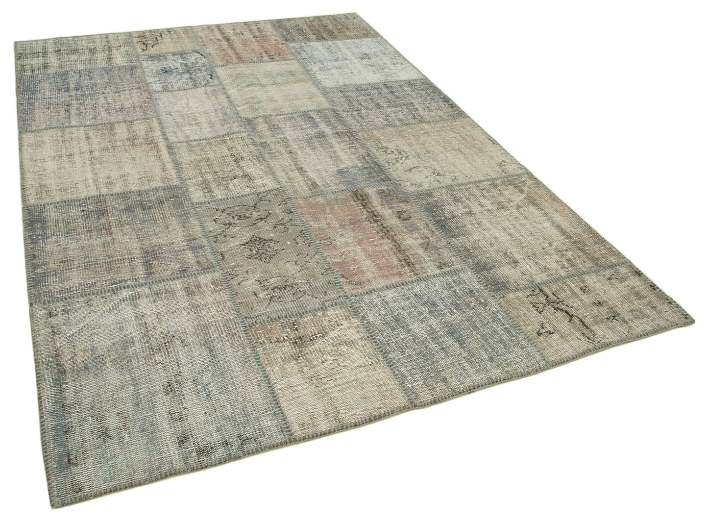 6x8 Grey Patchwork Rug - 31871