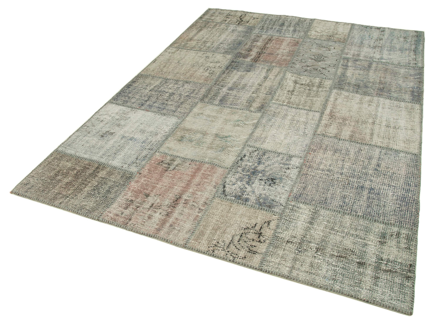 6x8 Grey Patchwork Rug - 31871