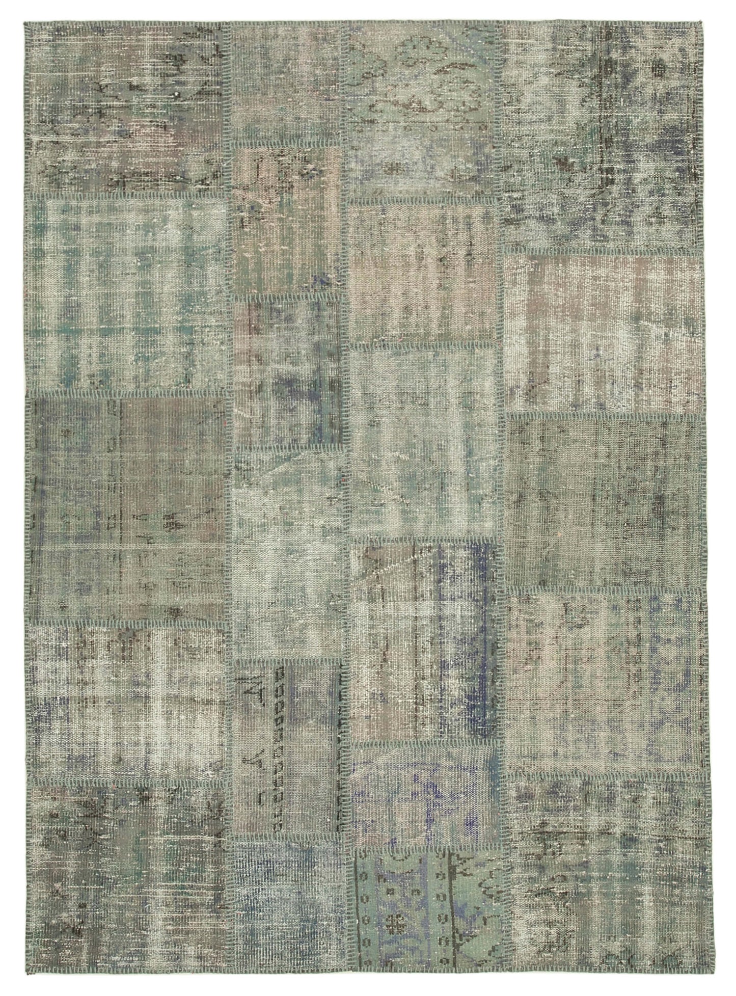 6x8 Grey Patchwork Rug - 31872