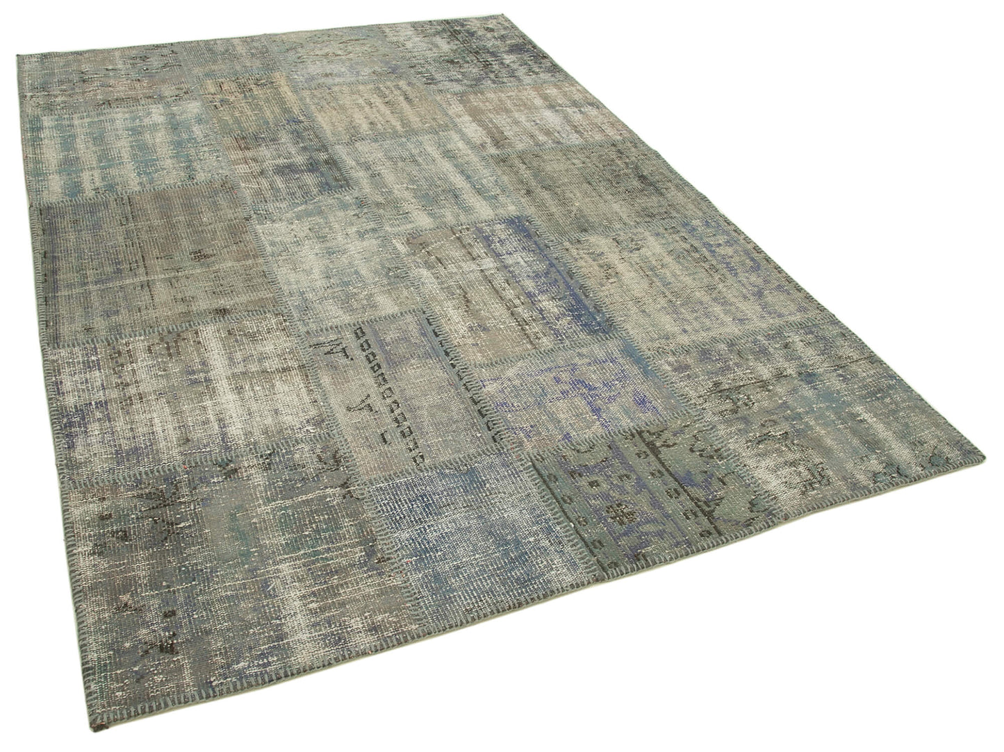 6x8 Grey Patchwork Rug - 31872