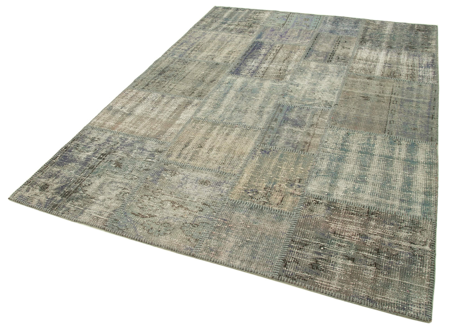 6x8 Grey Patchwork Rug - 31872