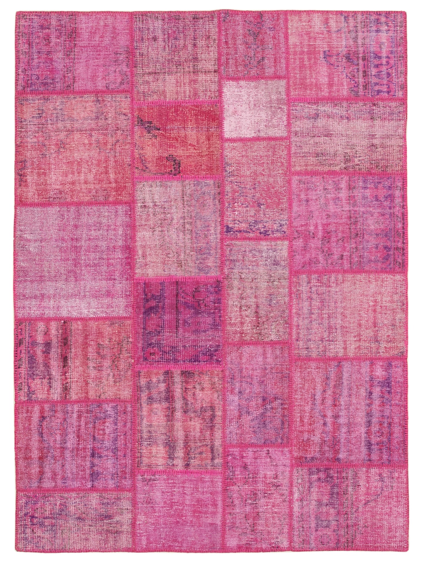 6x8 Pink Patchwork Rug - 31879