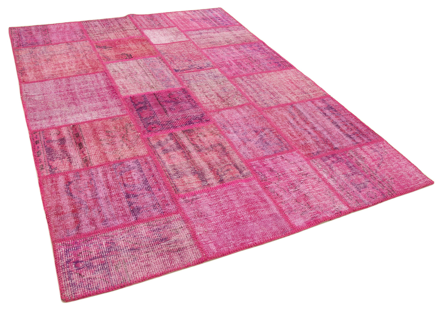 6x8 Pink Patchwork Rug - 31879