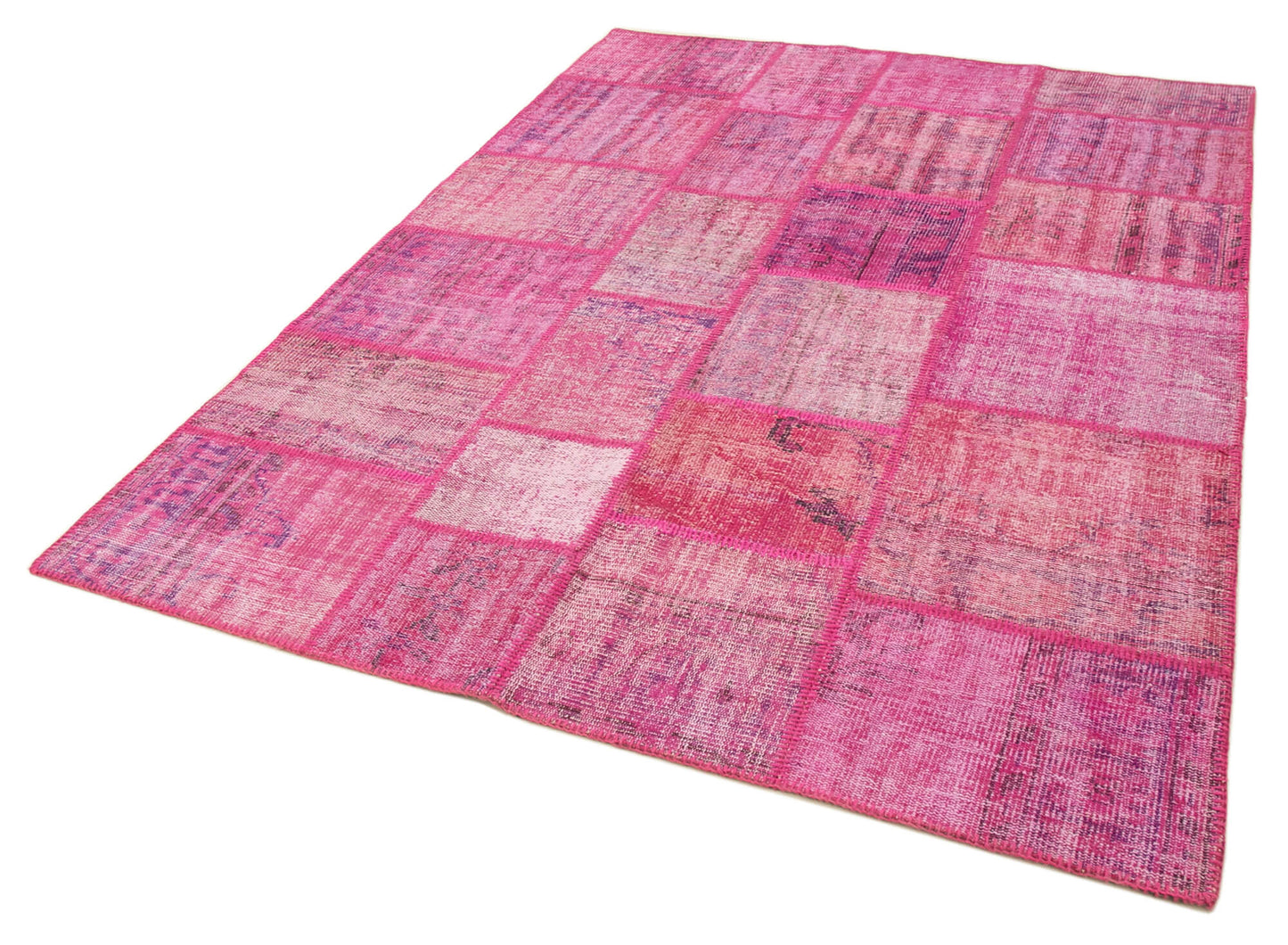 6x8 Pink Patchwork Rug - 31879