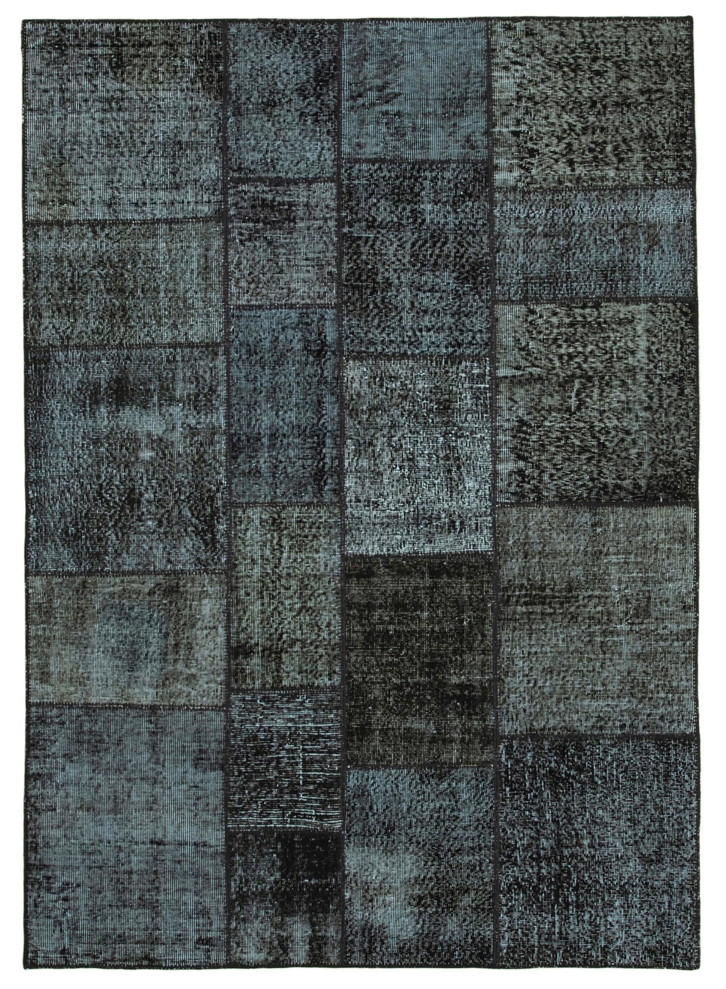 6x8 Black Patchwork Rug - 31880