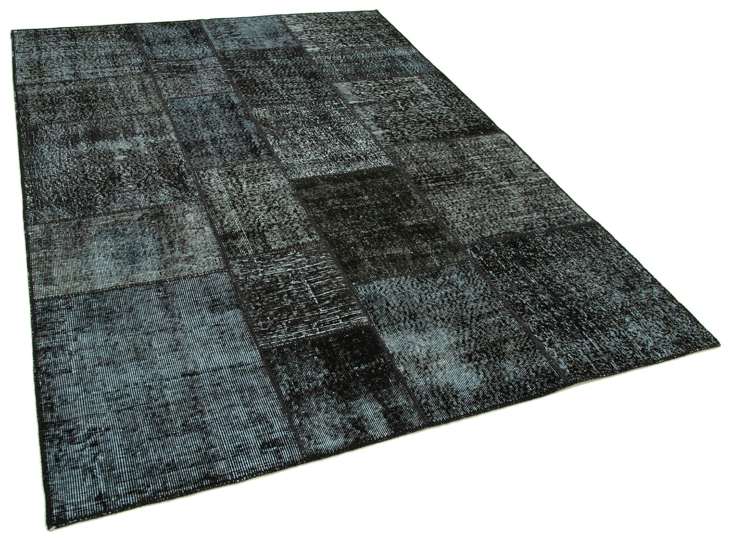 6x8 Black Patchwork Rug - 31880