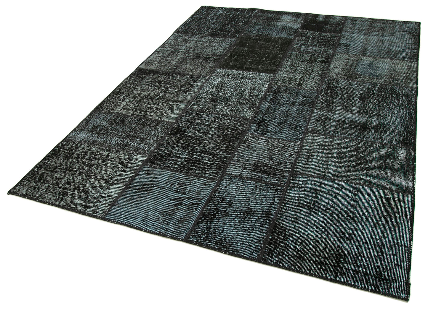 6x8 Black Patchwork Rug - 31880