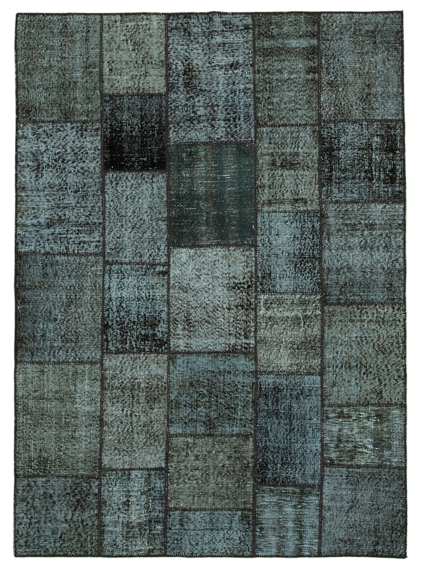 6x8 Black Patchwork Rug - 31881