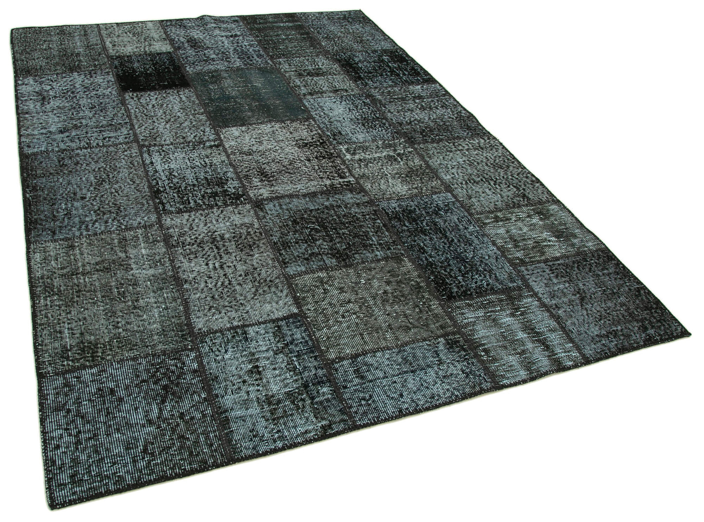 6x8 Black Patchwork Rug - 31881