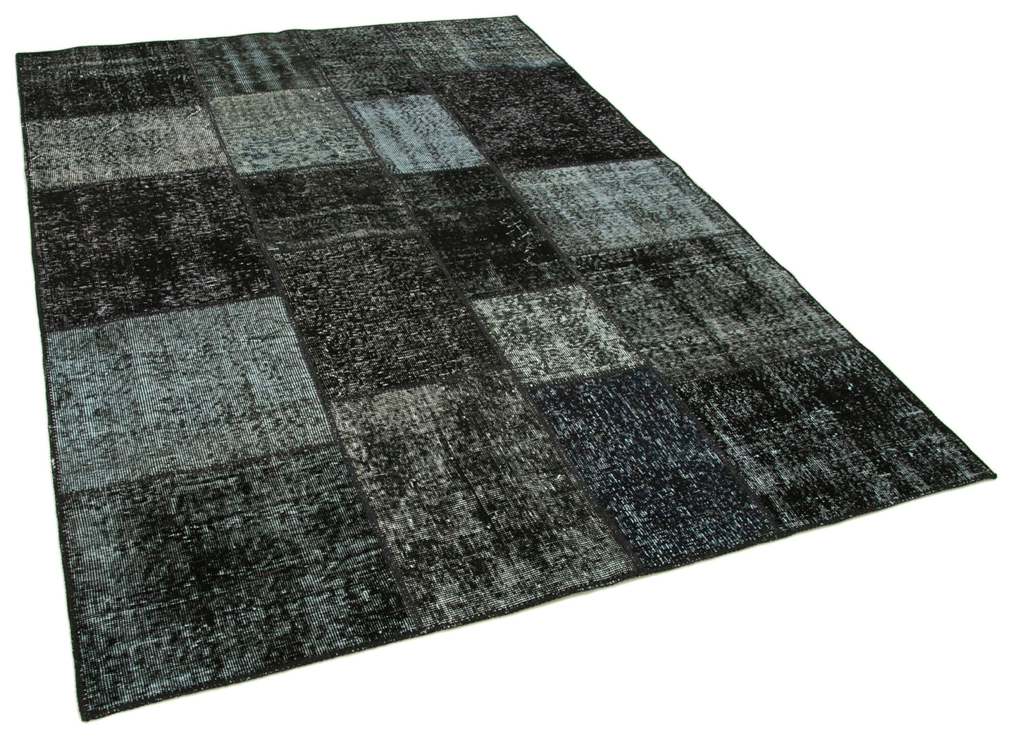 6x8 Black Patchwork Rug - 31884