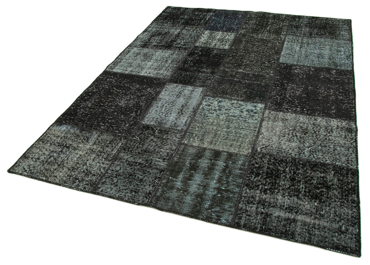 6x8 Black Patchwork Rug - 31884