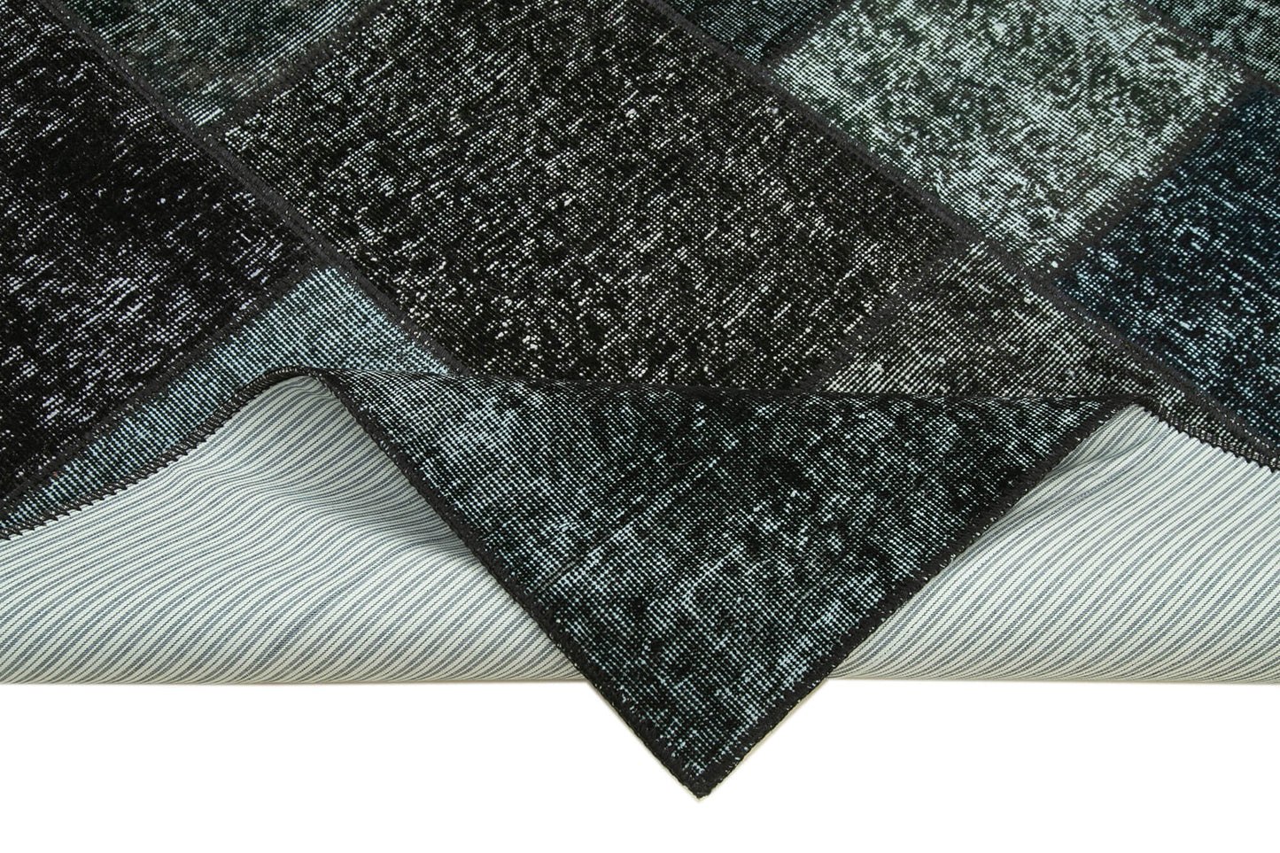 6x8 Black Patchwork Rug - 31884