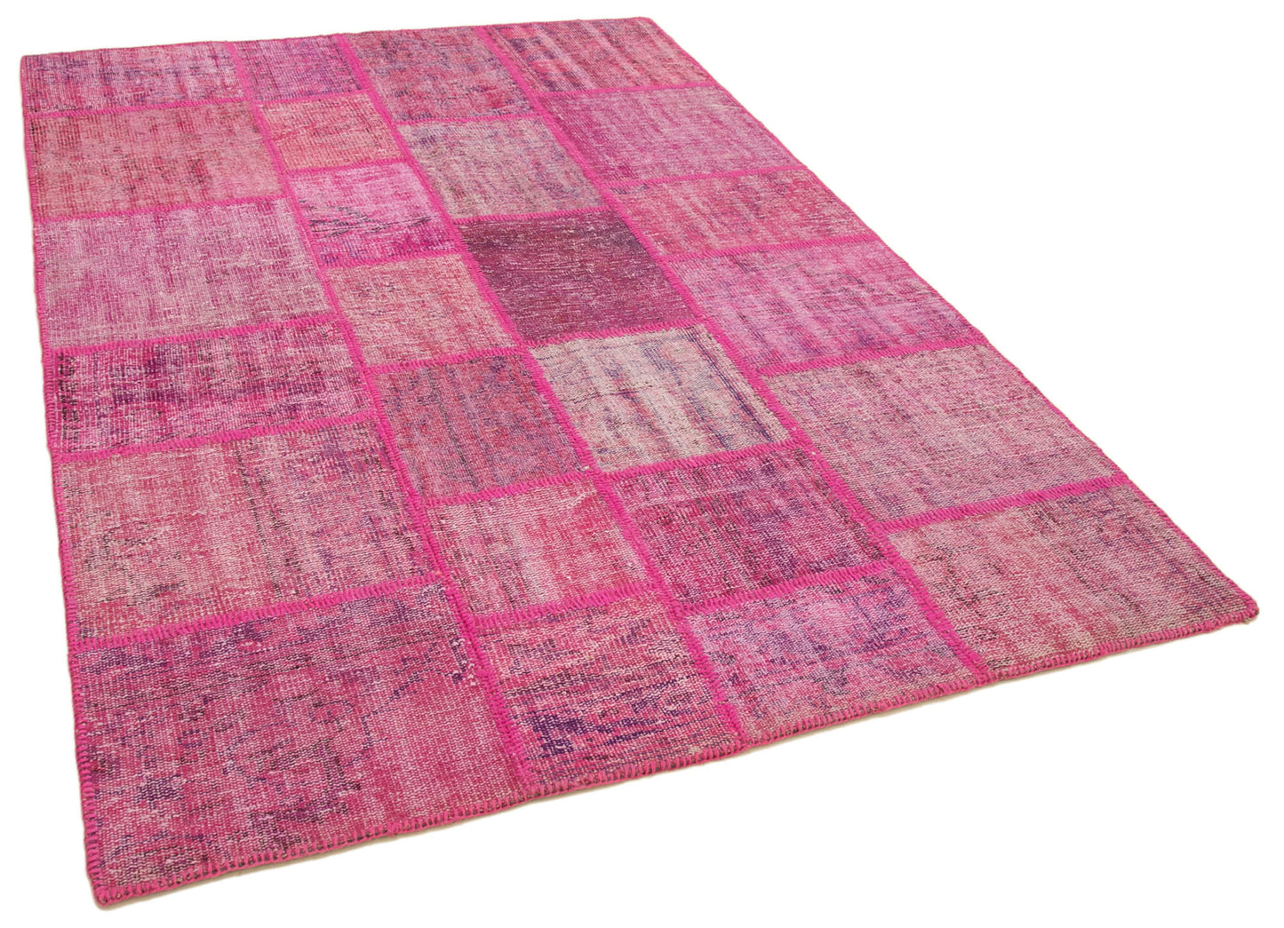 6x8 Pink Patchwork Rug - 31885