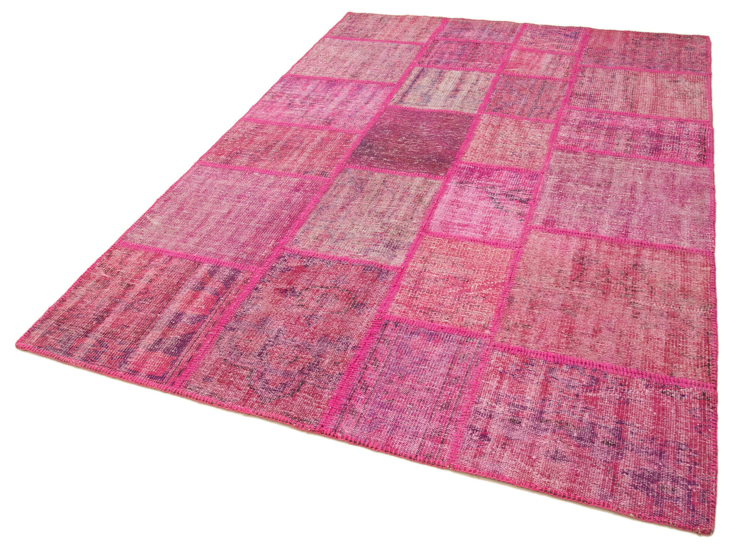 6x8 Pink Patchwork Rug - 31885