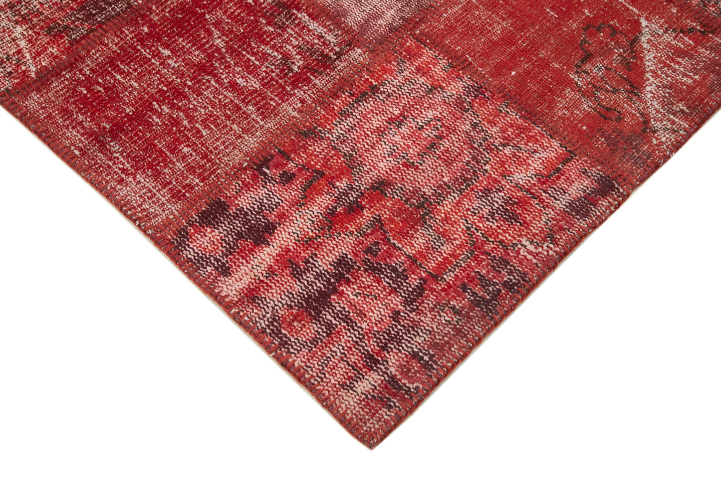 6x8 Red Patchwork Rug - 31889