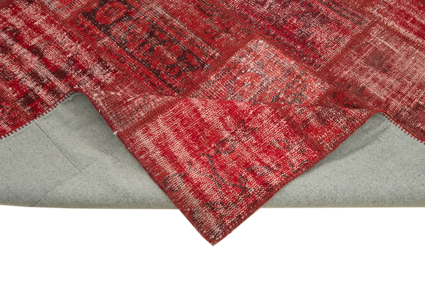 6x8 Red Patchwork Rug - 31889