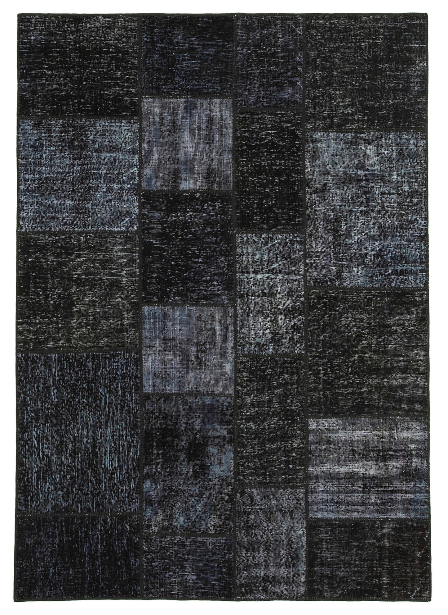 6x8 Black Patchwork Rug - 31891