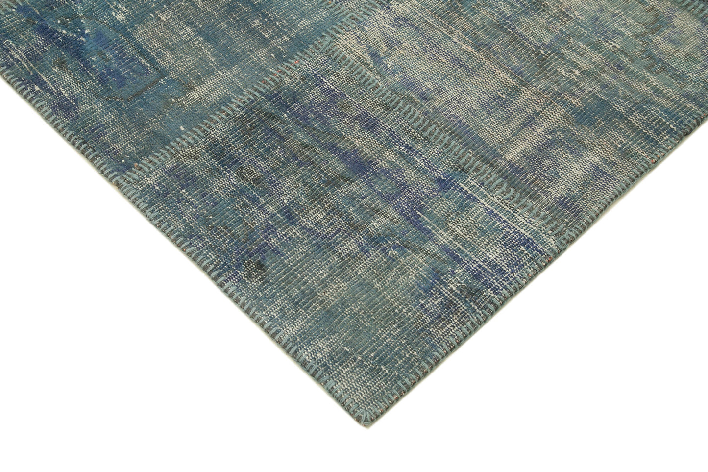 6x8 Blue Patchwork Rug - 31895