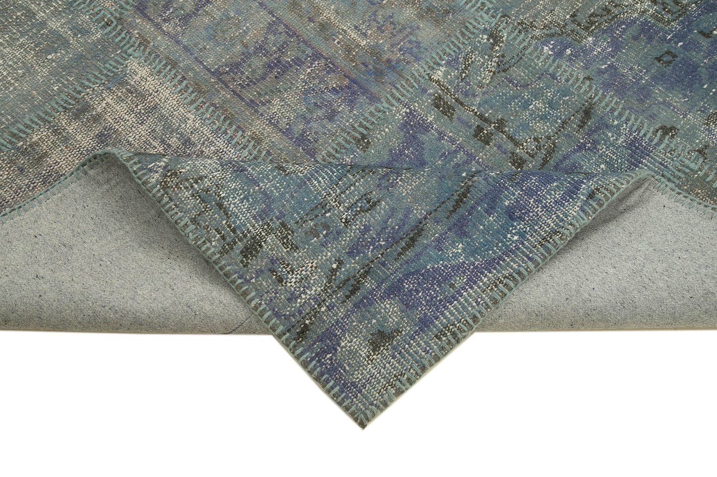 6x8 Blue Patchwork Rug - 31895