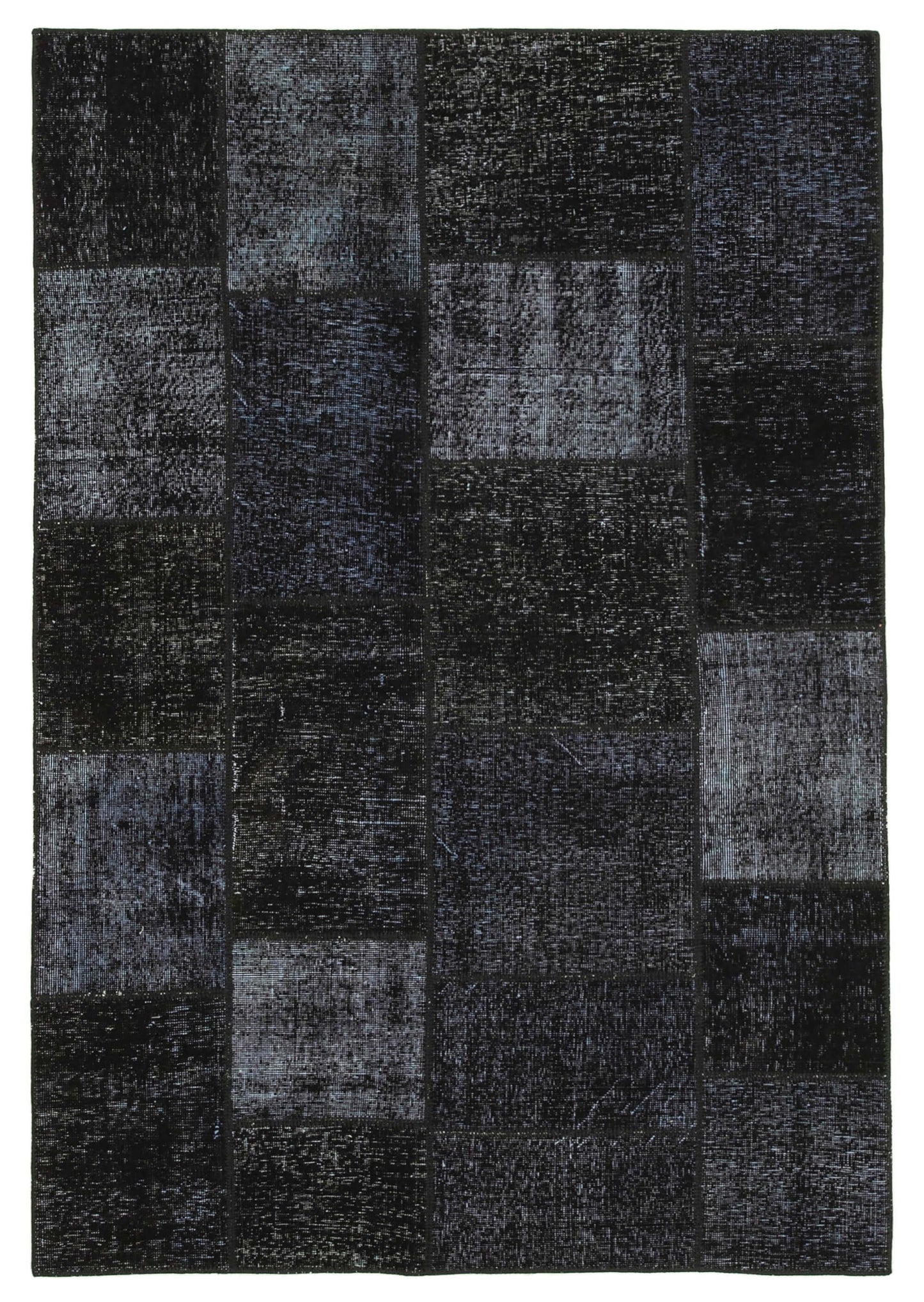 5x8 Black Patchwork Rug - 31896