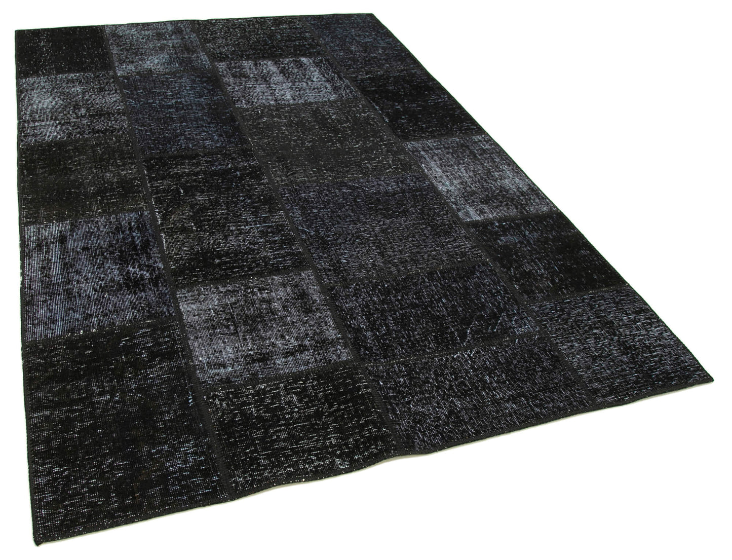 5x8 Black Patchwork Rug - 31896