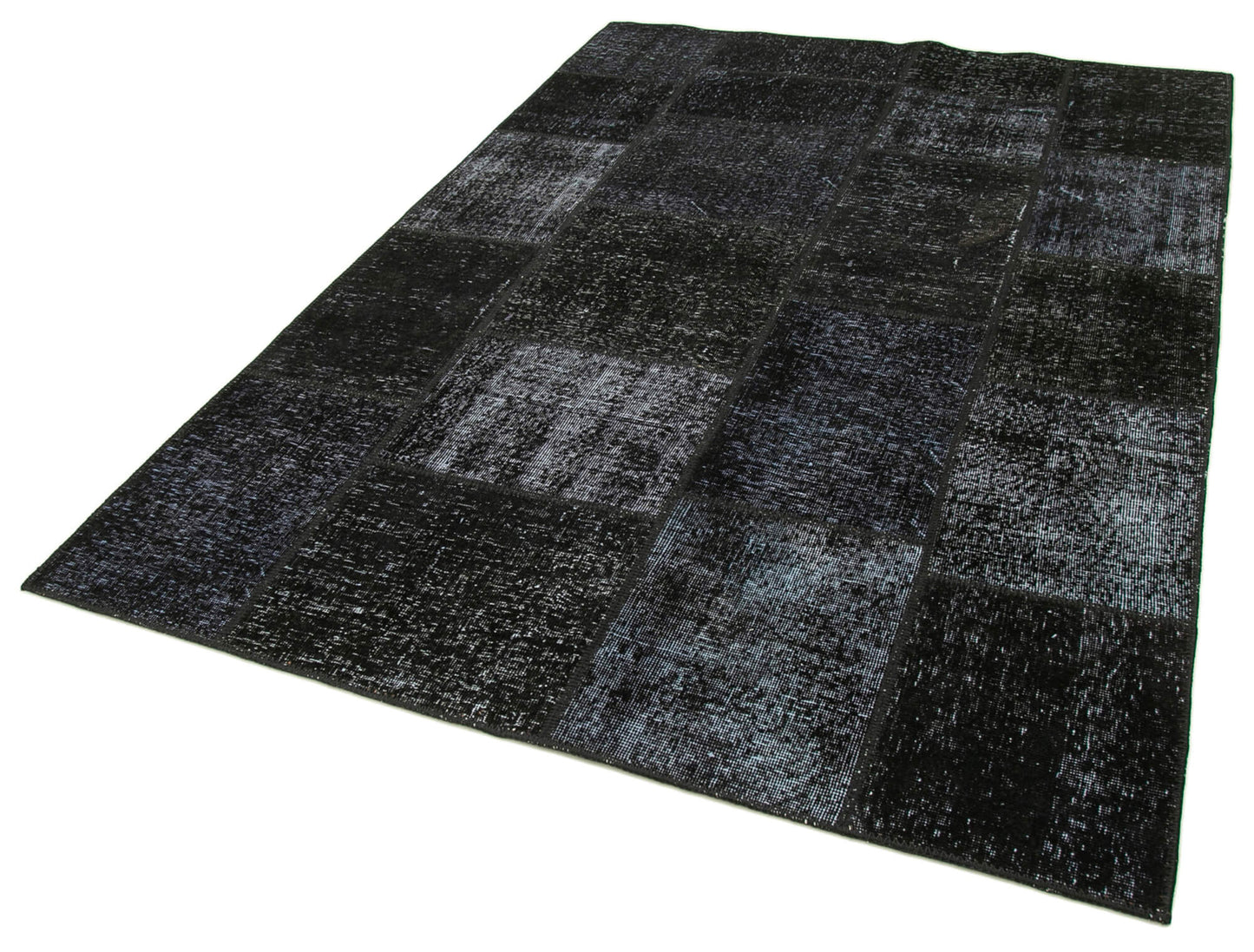 5x8 Black Patchwork Rug - 31896