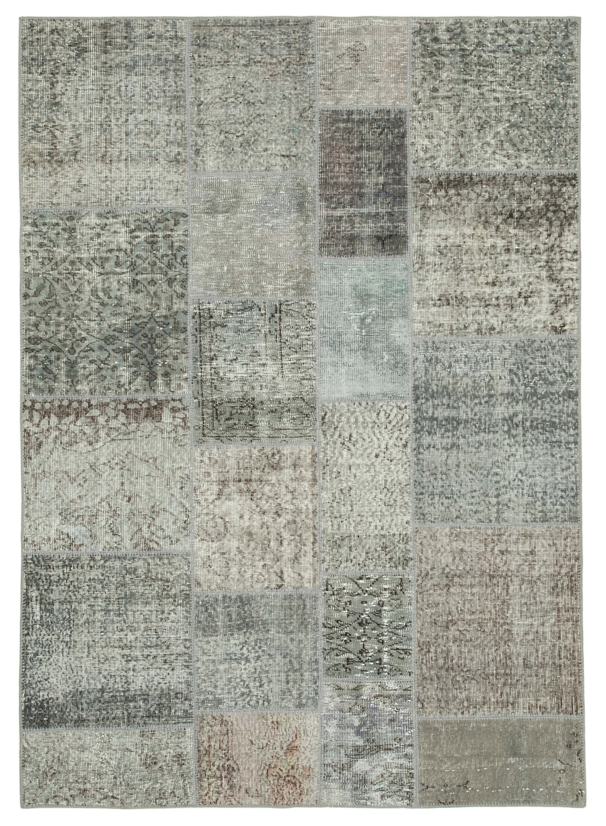 6x8 Grey Patchwork Rug - 31899