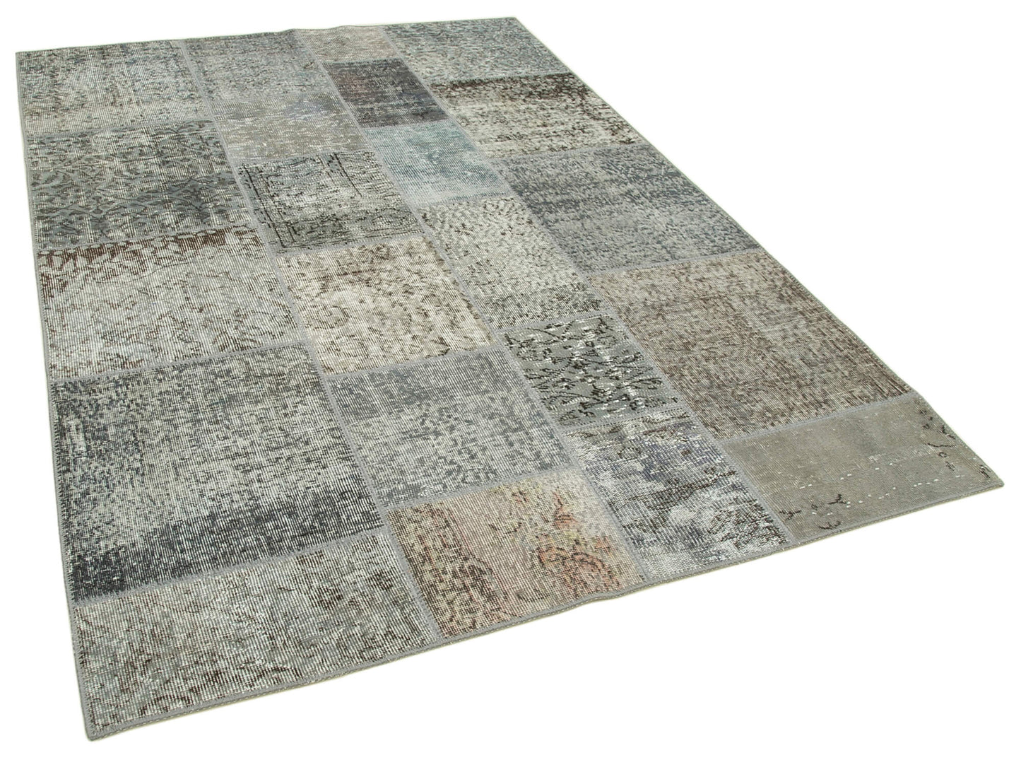 6x8 Grey Patchwork Rug - 31899