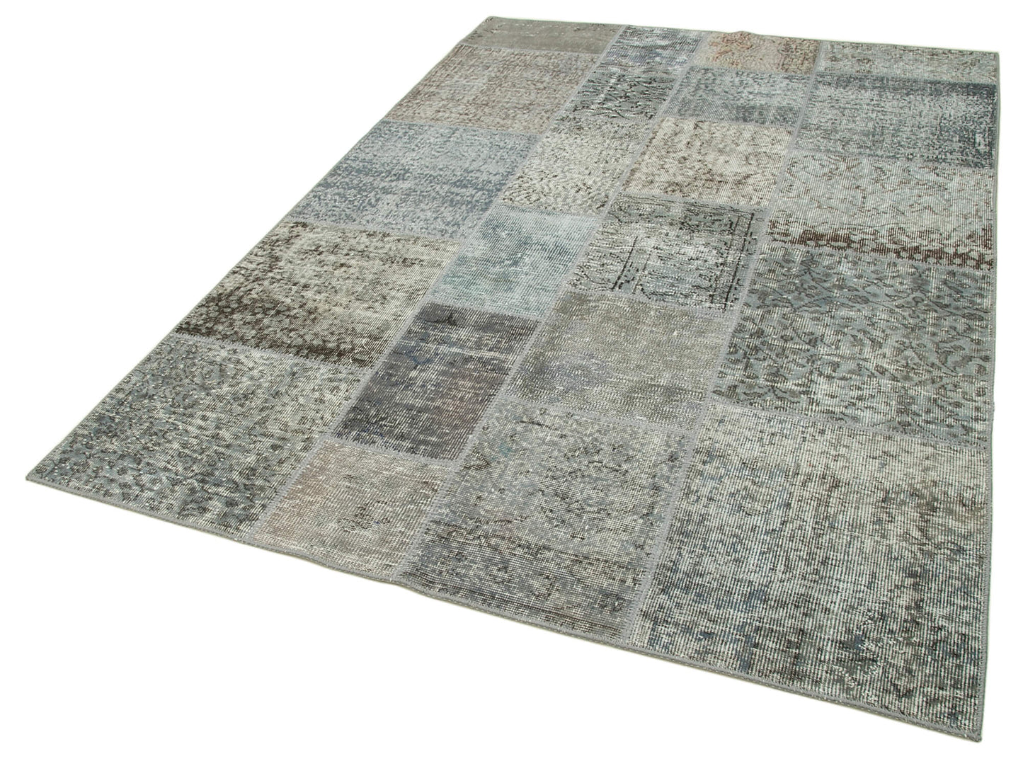 6x8 Grey Patchwork Rug - 31899