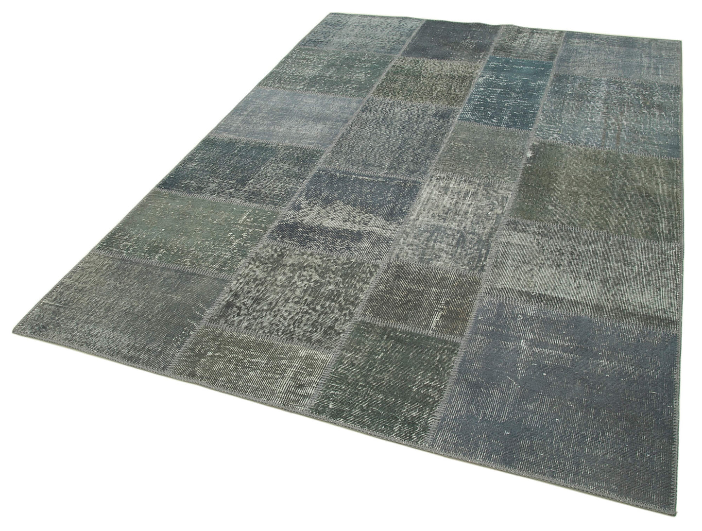 6x8 Grey Patchwork Rug - 31901