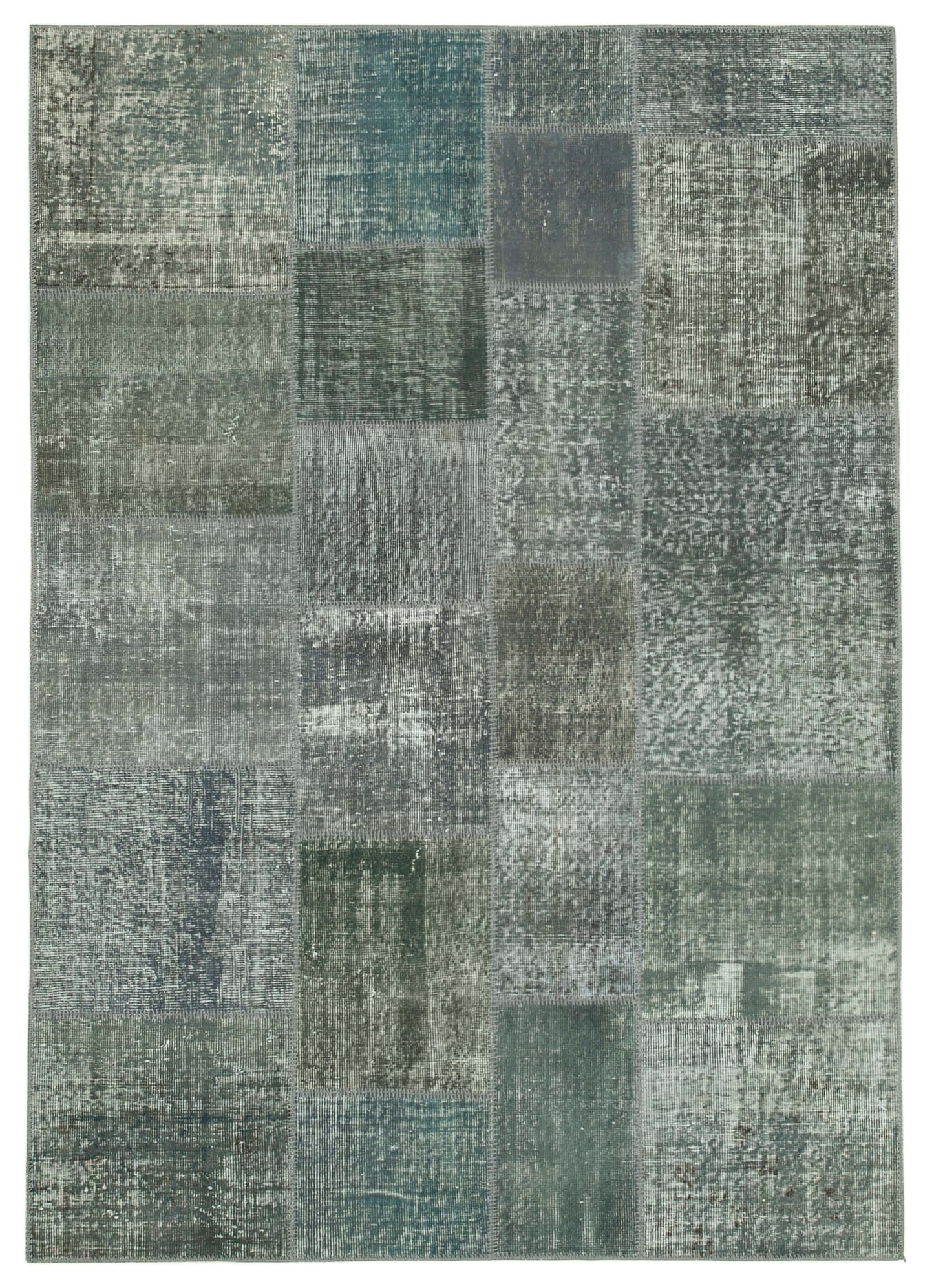 6x8 Grey Patchwork Rug - 31902