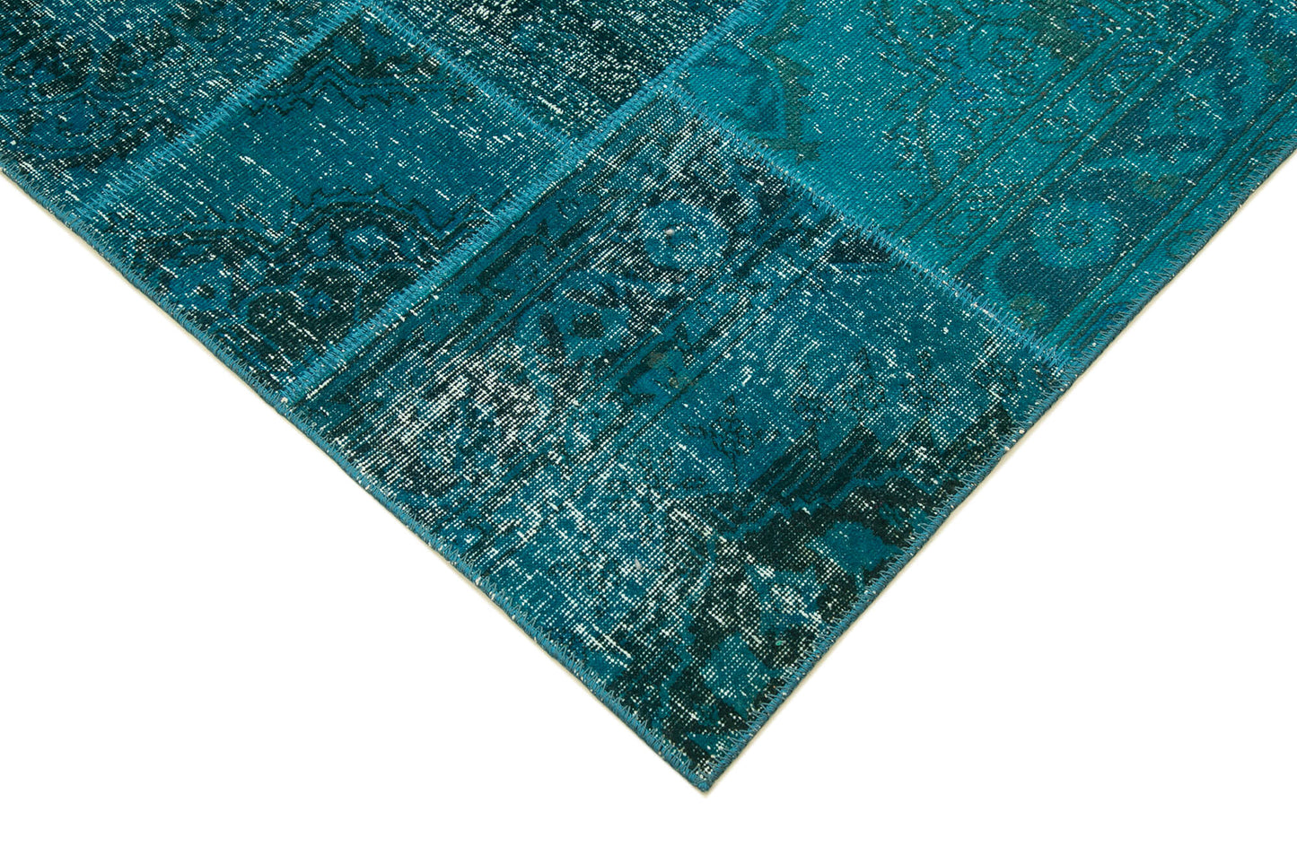 6x8 Turquoise Patchwork Rug - 31903