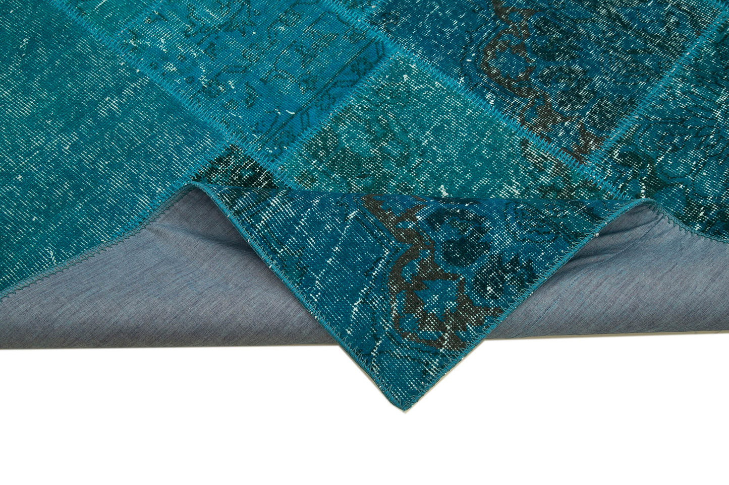 6x8 Turquoise Patchwork Rug - 31903