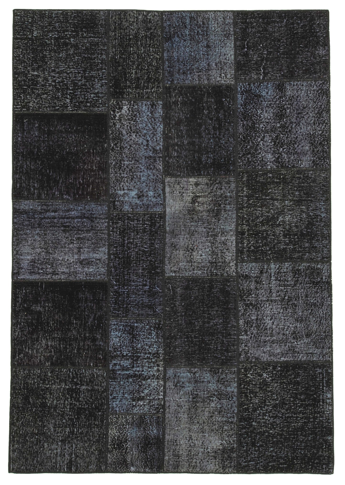 6x8 Black Patchwork Rug - 31904