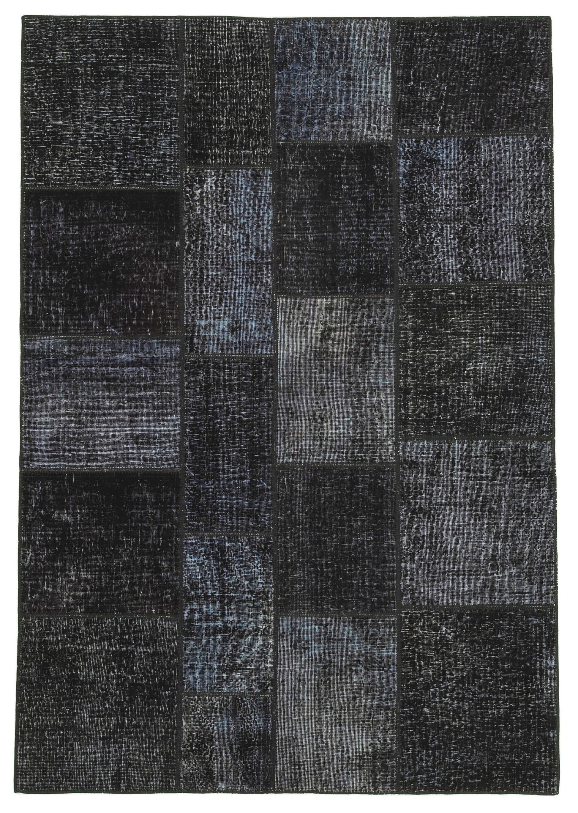 6x8 Black Patchwork Rug - 31904