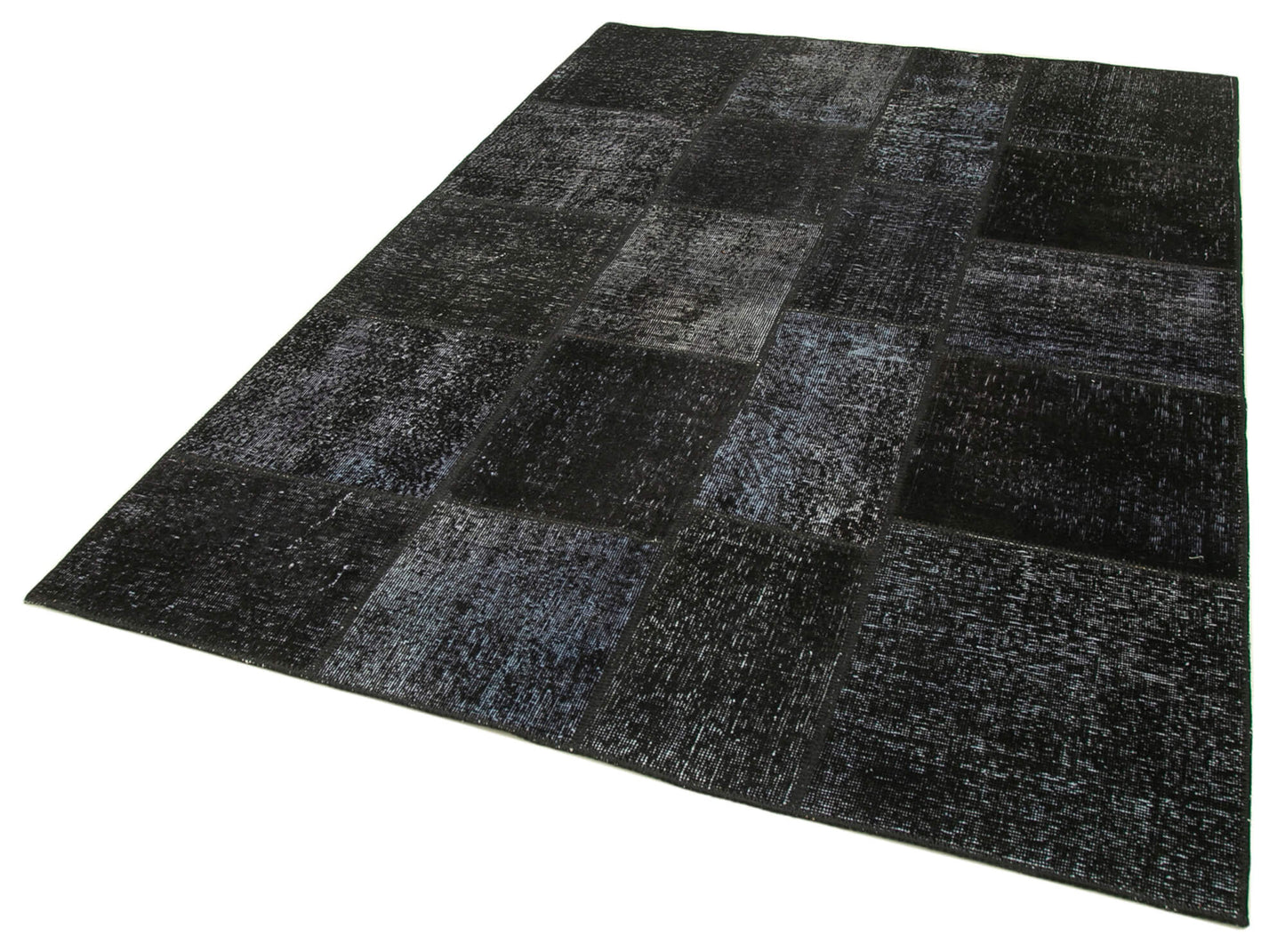 6x8 Black Patchwork Rug - 31904