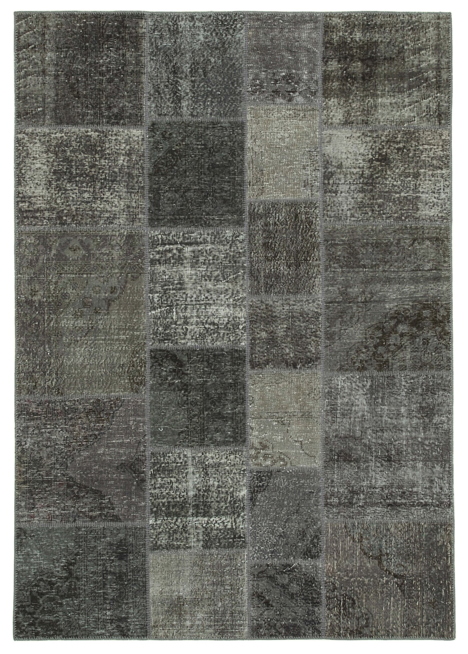 6x8 Grey Patchwork Rug - 31906