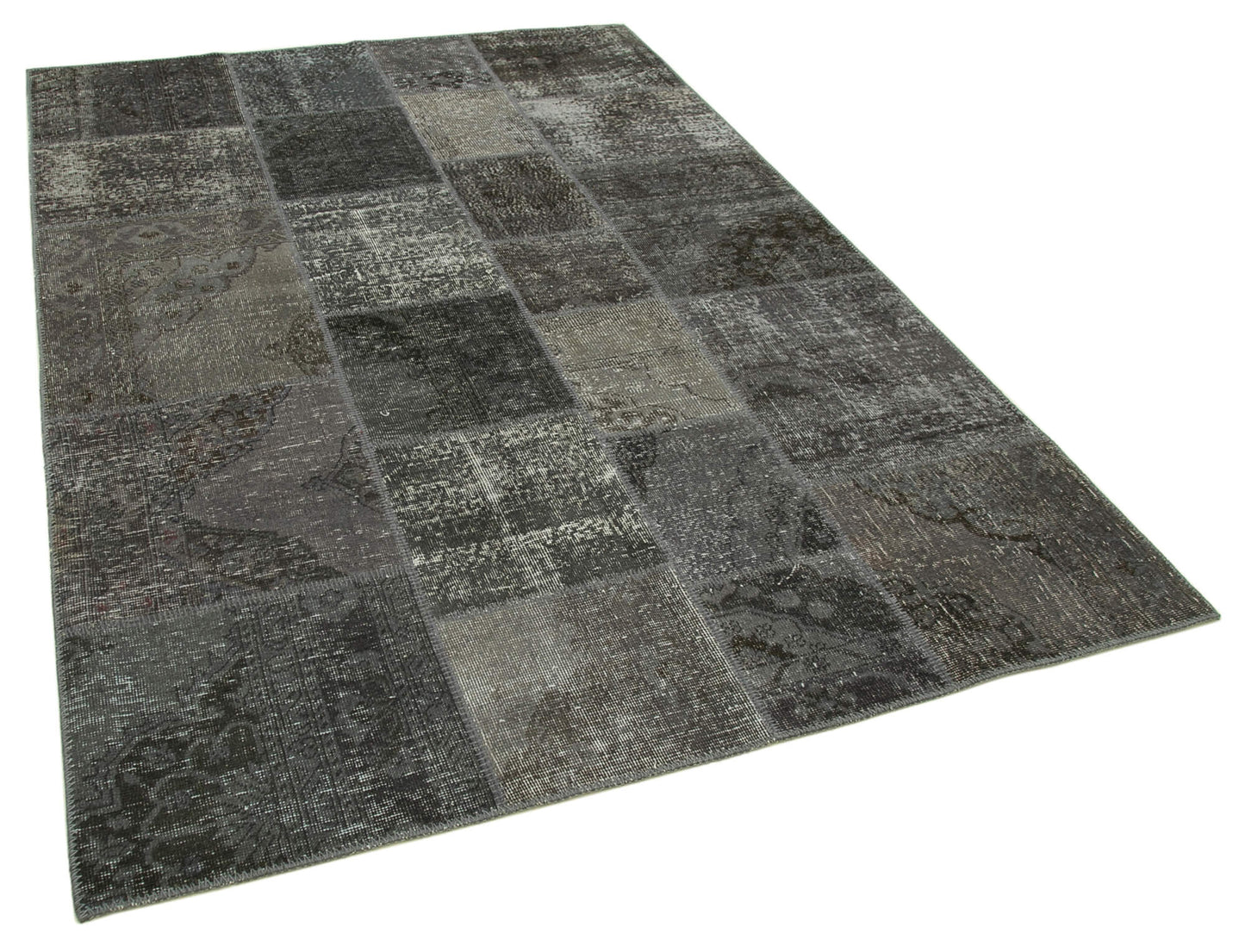 6x8 Grey Patchwork Rug - 31906