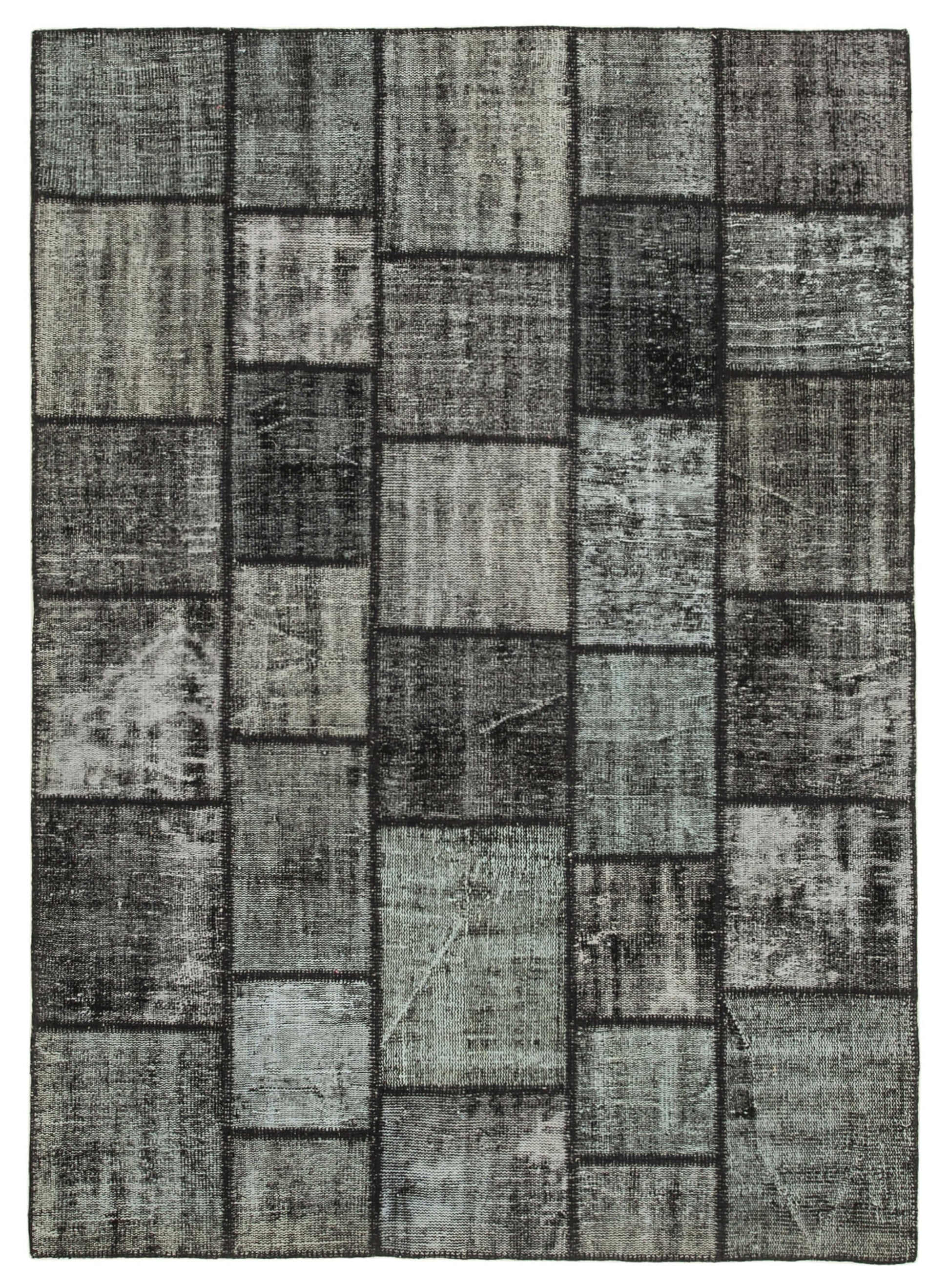 6x8 Black Patchwork Rug - 31908