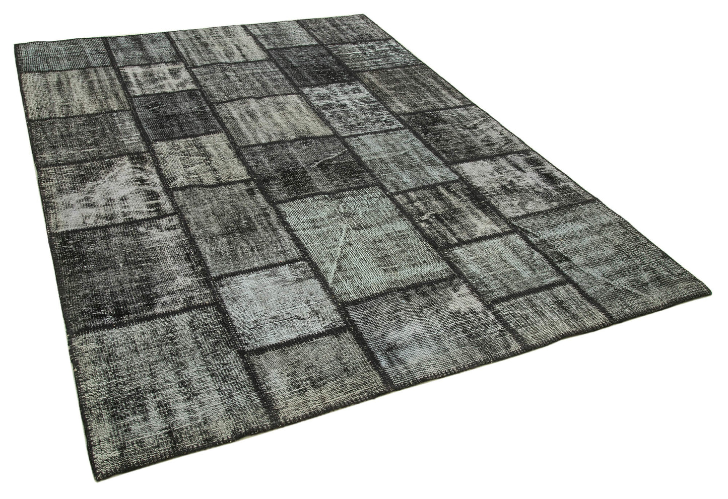 6x8 Black Patchwork Rug - 31908