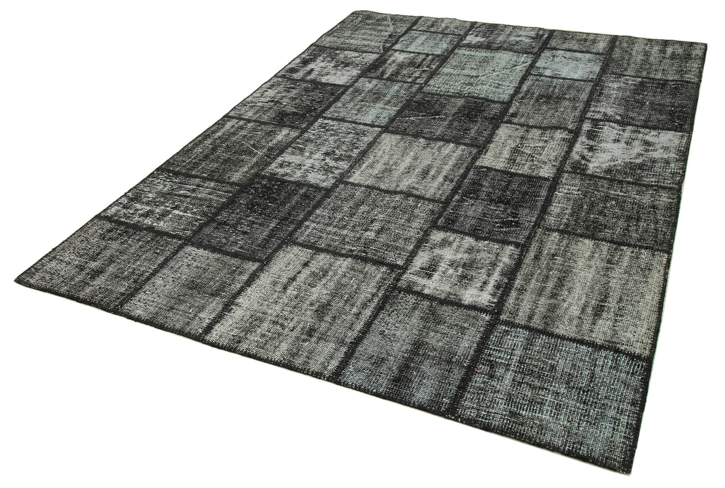 6x8 Black Patchwork Rug - 31908