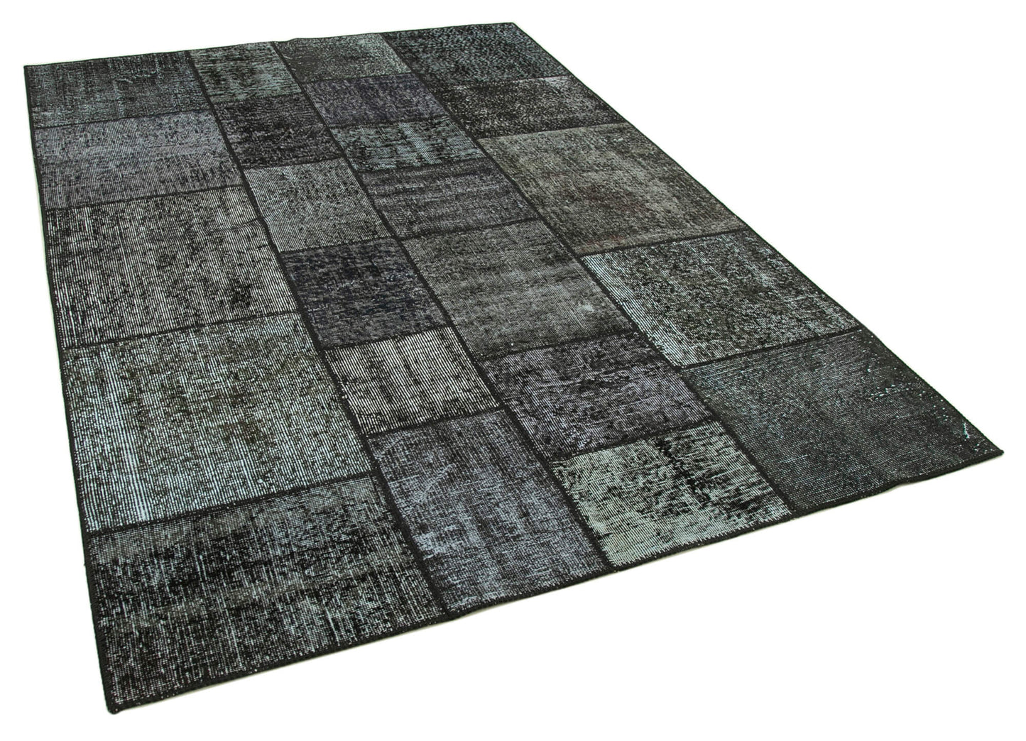 6x8 Black Patchwork Rug - 31914