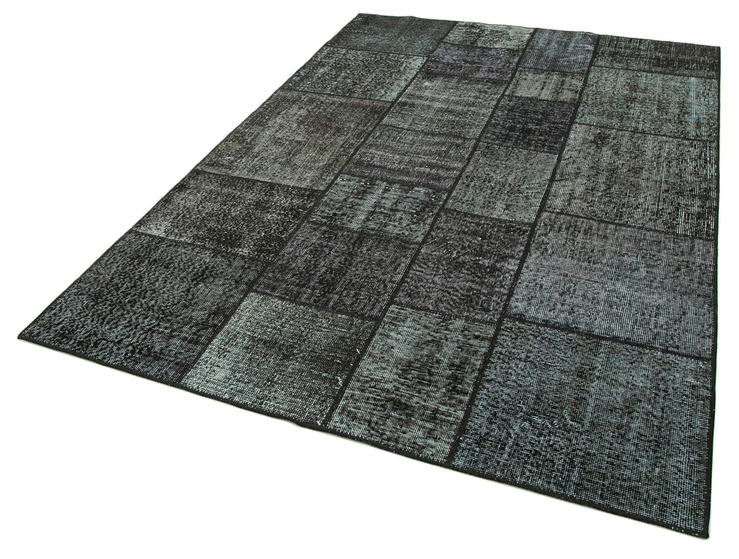 6x8 Black Patchwork Rug - 31914