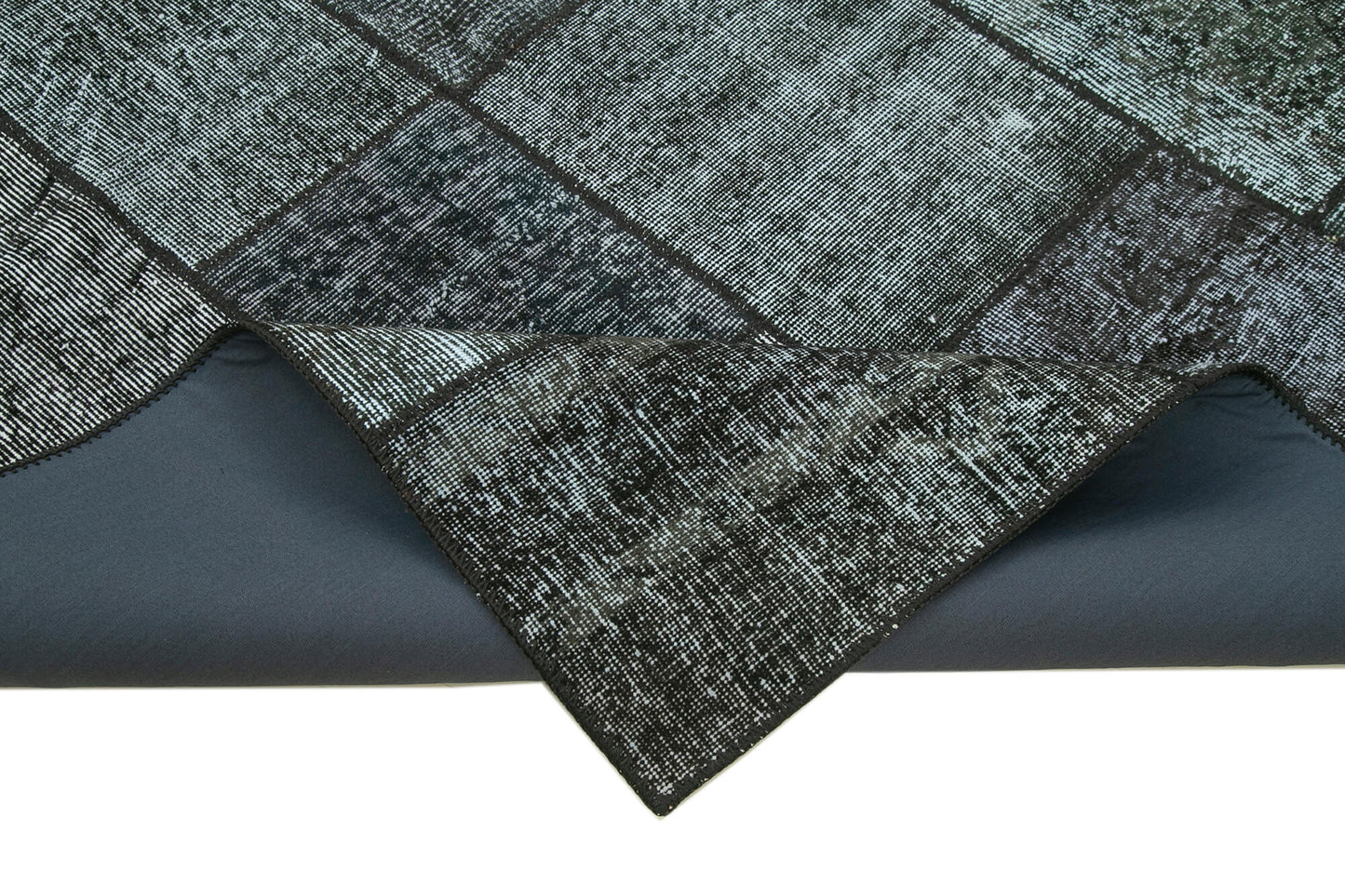 6x8 Black Patchwork Rug - 31914